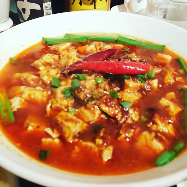 「マーボー麺+半チャーハン」@四川料理 川国志 神保町店の写真