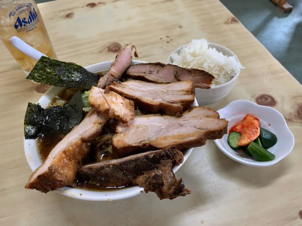 「チャーシューワンタン麺 ライス」@味の大西 本店の写真