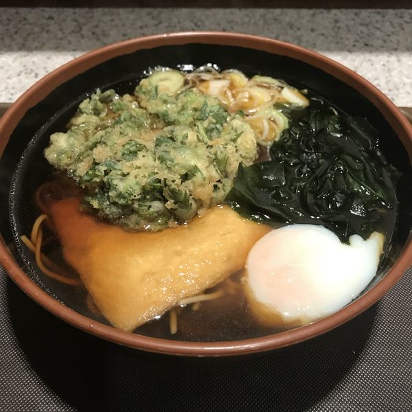 「朝そば（￥320）＋春菊天（￥120）」@名代 富士そば 浅草店の写真