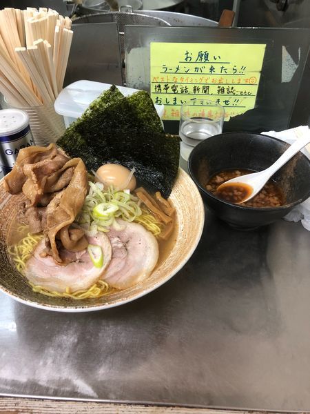 「オマールブルーの悪い奴のつけ麺＋悪い肉」@覆麺 智の写真