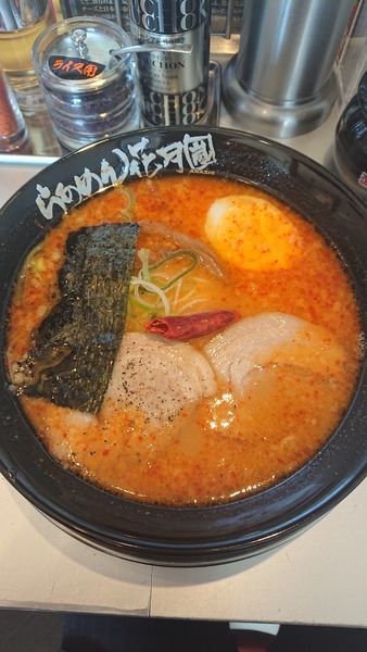 「嵐げんこつバリ辛らあめん」@らあめん花月 豊田駅前店の写真