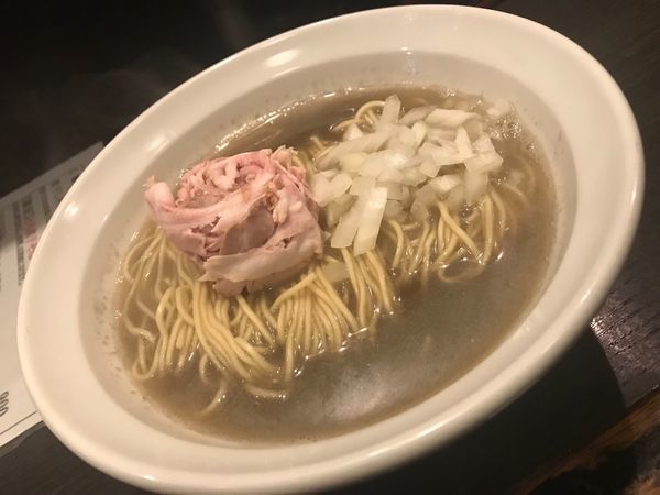 「煮干しそば＋黒酢和え玉」@灰汁中華 丿貫 福富町本店の写真