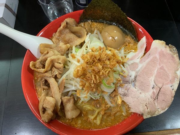 「味噌ラーメン大盛り1200円」@一条流がんこ総本家分家四谷荒木町の写真