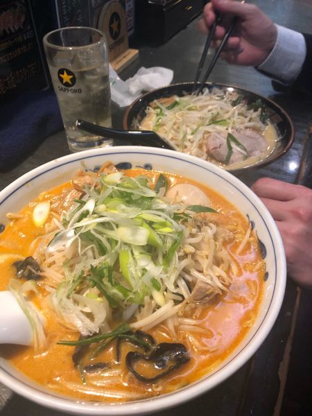 「味噌オロチョン920円 でっかいどう380円」@北海道らーめん ひむろ 有楽町店の写真