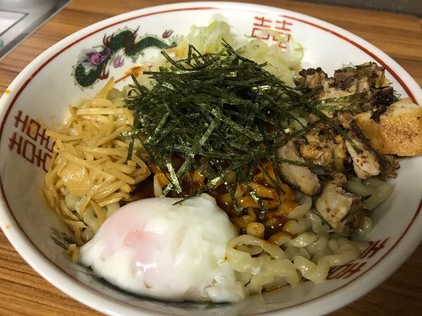 「油そば  バリバリ旨辛味噌  大  750円」@中華そば 太平楽 六丁の目店の写真