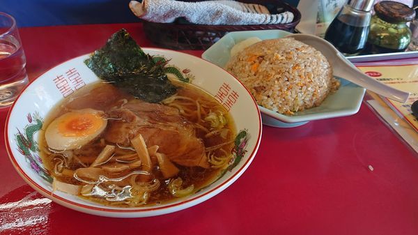 「武蔵チャーハンセット950円(込)」@らーめん 武蔵の写真