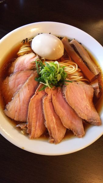 「醤油 煮玉子＋中盛り＋チャーシュー」@麺庵ちとせの写真