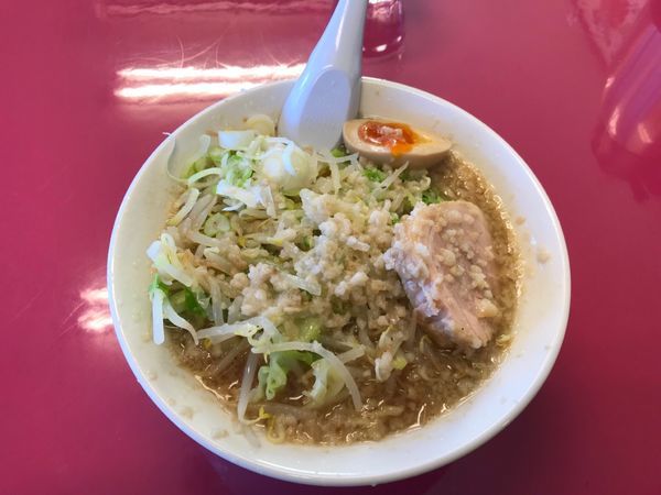 「背脂醤油野菜盛り脂多め 780円」@赤岸鎮の写真