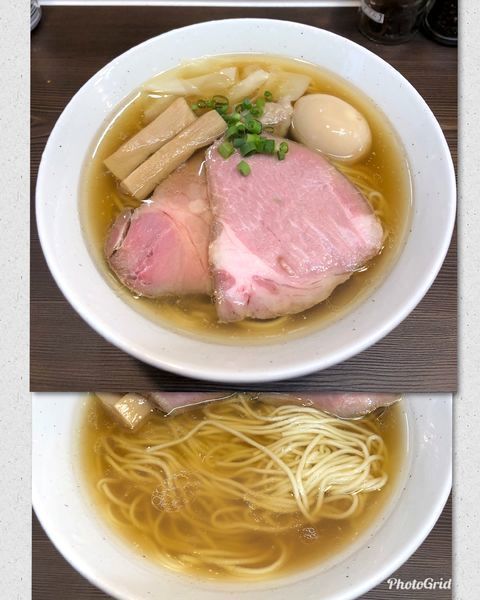 「特製塩中華そば￥850 with a can of beer」@中華そば さわの写真