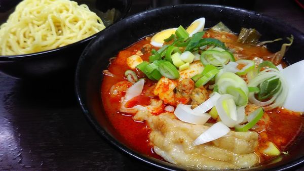 「[限定]愛海鮮五目麻婆つけ麺　+　チャーシュー」@元祖旨辛系タンメン 荒木屋の写真