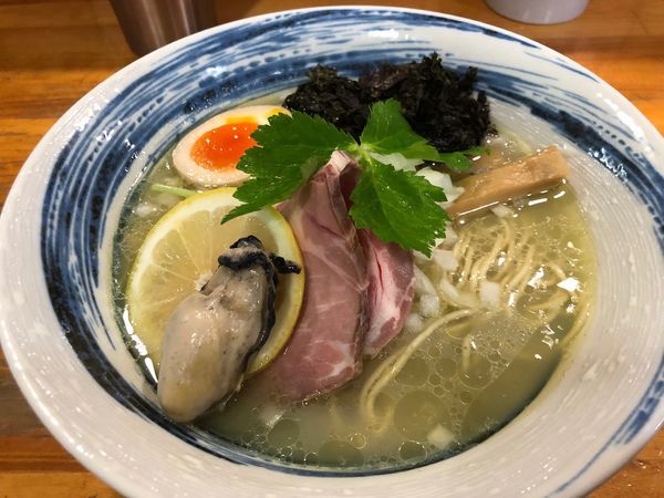 「【夜限定】濃密牡蠣そば850円」@麺屋 むじゃきの写真