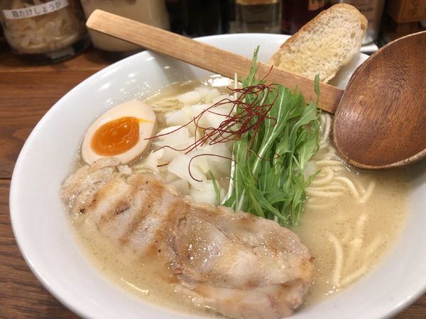 「濃厚鶏たけらーめん 874円」@鶏白湯中華そば 鶏たけ商店の写真