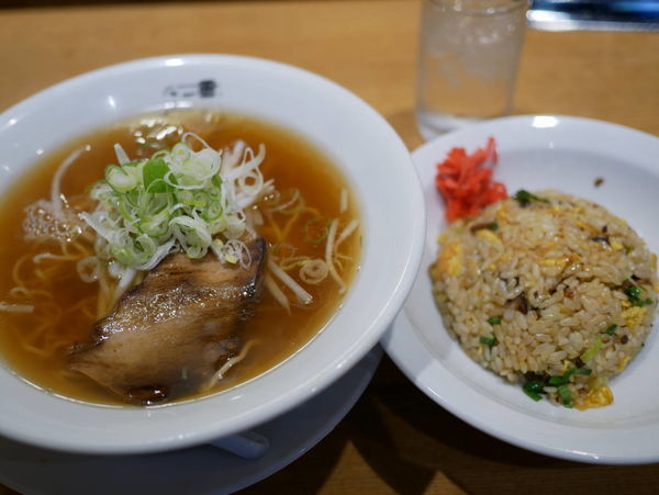 「ラーメンセット 麺硬め」@江南 柳橋本店の写真