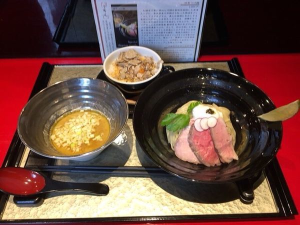「特製つけ麺＋トリュフ卵かけご飯」@江戸前つけ麺 銀座 魄瑛の写真