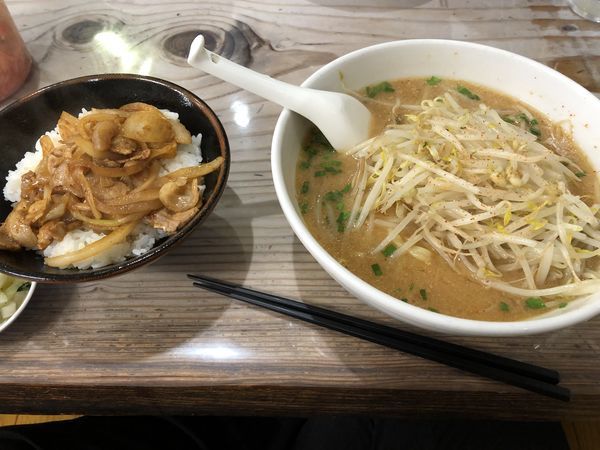 「焼肉丼セット」@ラーメン みそやの写真