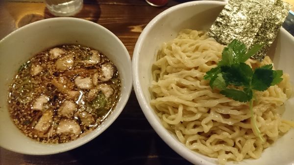 「醬油つけそば＋大盛」@神田とりそば なな蓮の写真