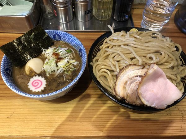 「つけ味玉（大）アツモリ」@中華蕎麦うゑずの写真