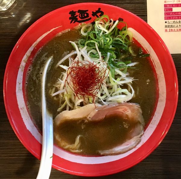 「味噌そば＋牡蠣の和え玉」@麺や でこの写真