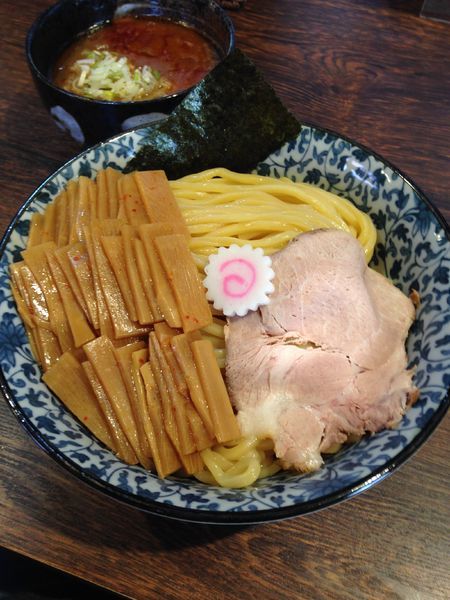 「【土日限定】えび香る鶏豚骨つけ麺 大盛り たけのこ」@麺処はなぶさの写真