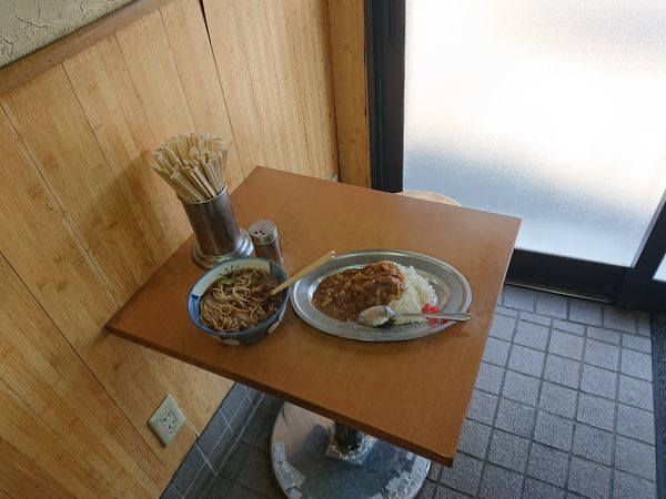 「そば+小カレーセット 540円」@立喰生そば 長寿庵の写真