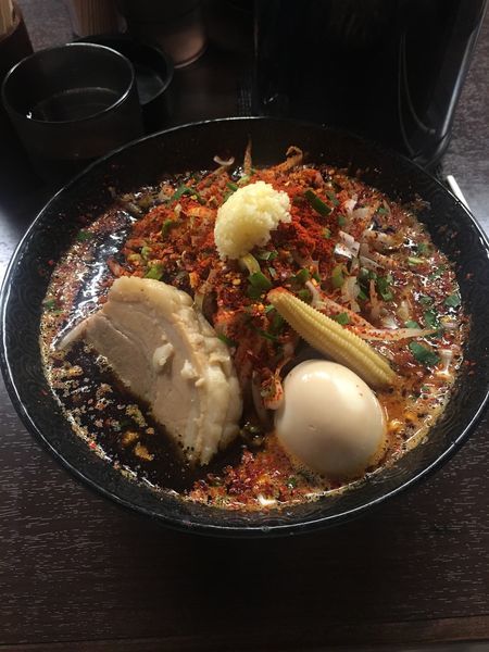 「蠍味玉ラーメン 増し増しの増し増し」@Japanese soba Noodles 蠍の写真