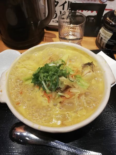 「牡蠣カレー煮込みうどん780円」@カレーうどん 千吉 新木場店の写真