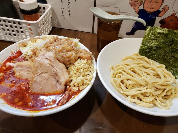 「辛い小つけ麺　生姜」@麺屋 歩夢の写真