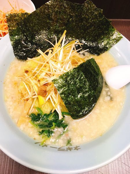 「中盛り海苔ねぎ塩ラーメン」@ラーメンショップ椿 ひたちなか店の写真