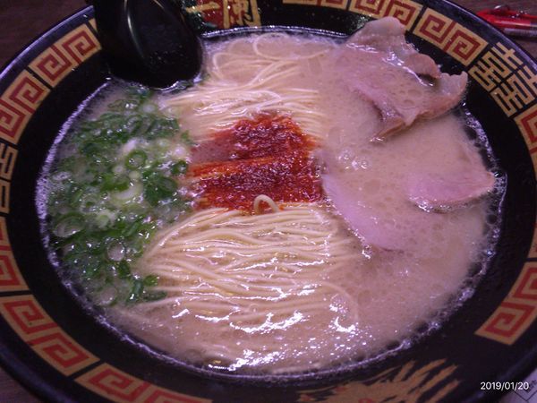 「天然とんこつラーメン」@一蘭 立川店の写真