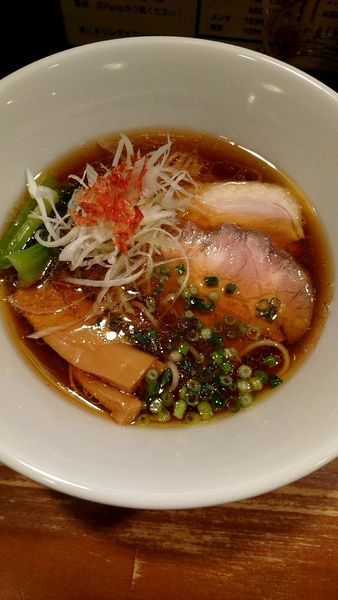 「干しエビ油醤油ラーメン750円和え玉200円」@味香房 海居人の写真