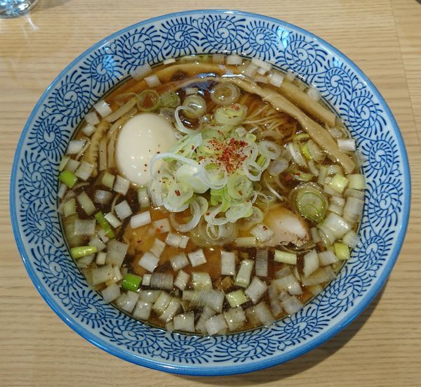 「味玉しょうゆ蕎麦+葱増し(無料)」@初代葱寅 御茶ノ水店の写真