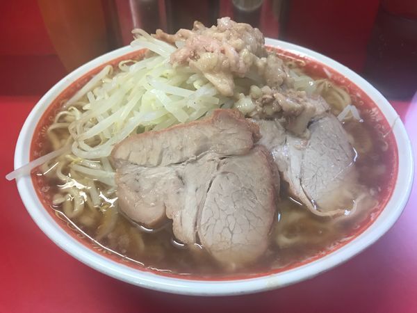 「大ラーメン(カタメヤサイアブラ)750円」@ラーメン二郎 上野毛店の写真