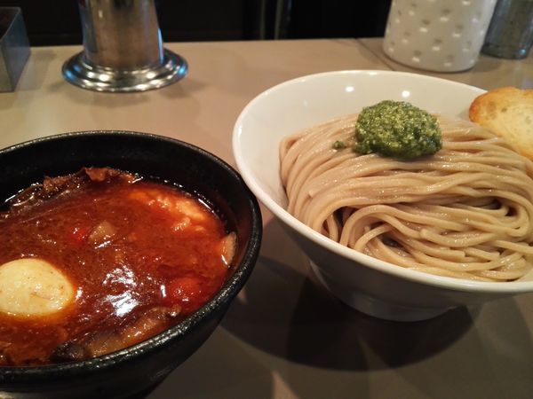 「海老トマトつけ麺　大盛全部のせ　1280円」@つけ麺 五ノ神製作所の写真