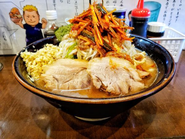 「大ラーメン、ショウガW辛ネギW」@麺屋 歩夢の写真