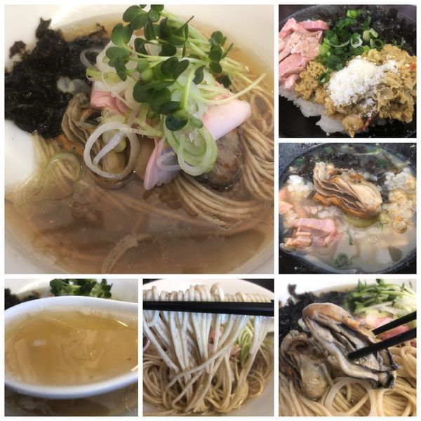 「【限定】牡蠣そば 900円 浅利ぺ飯 300円」@と多゛食堂の写真