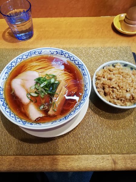 「中華そば550円焼豚めし100円」@柴崎亭の写真