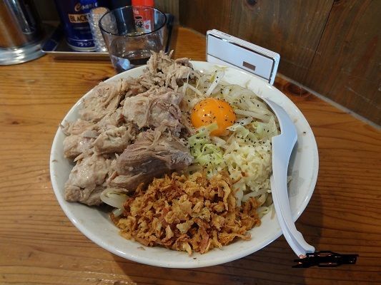 「汁なし麺（肉増し）」@麺とび六方 長野店の写真