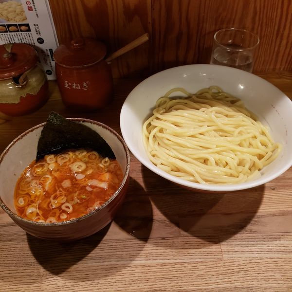 「辛味つけ麺中盛あつもり」@つけ麺屋 やすべえ 赤坂店の写真