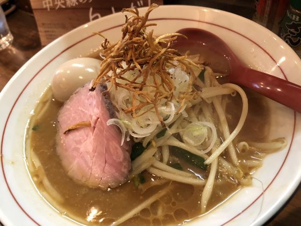 「味噌らーめん 780円 味玉 100円」@東京味噌らーめん 鶉の写真