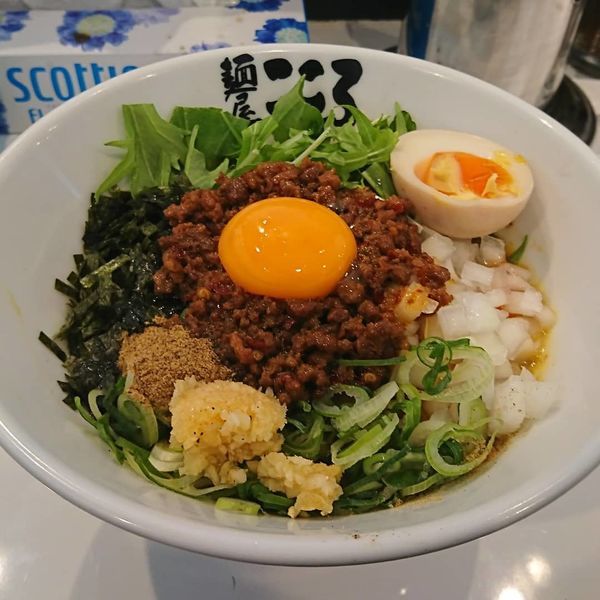 「チーズ入りカレー台湾まぜそば」@麺屋こころ 船橋店の写真