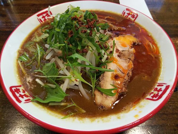 「【月曜限定】カレー豚骨そば　　＋替玉：かた」@信州麺屋 きまはち商店の写真