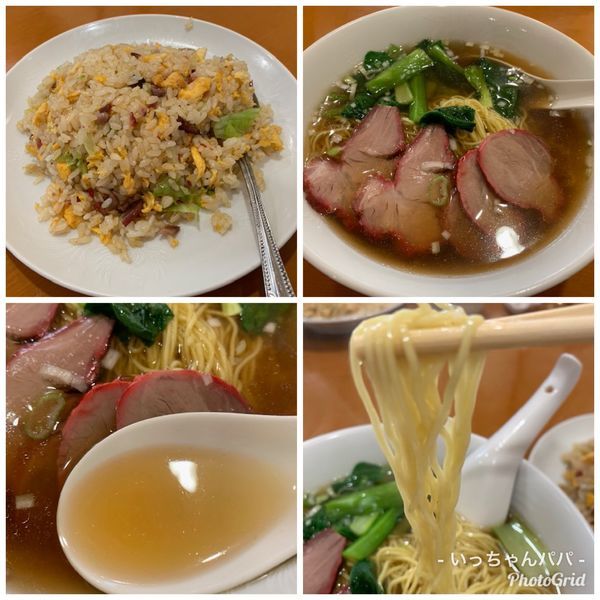 「ランチセット）チャーシューメンと半チャーハン 900円」@馨香園の写真