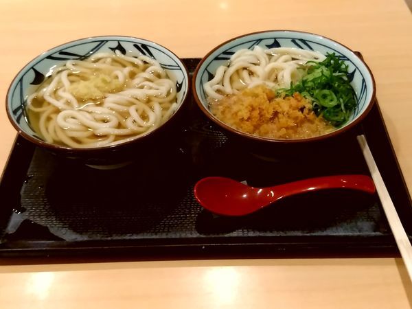 「かけうどん(並盛・2杯)290円」@丸亀製麺 イーサイト高崎店の写真
