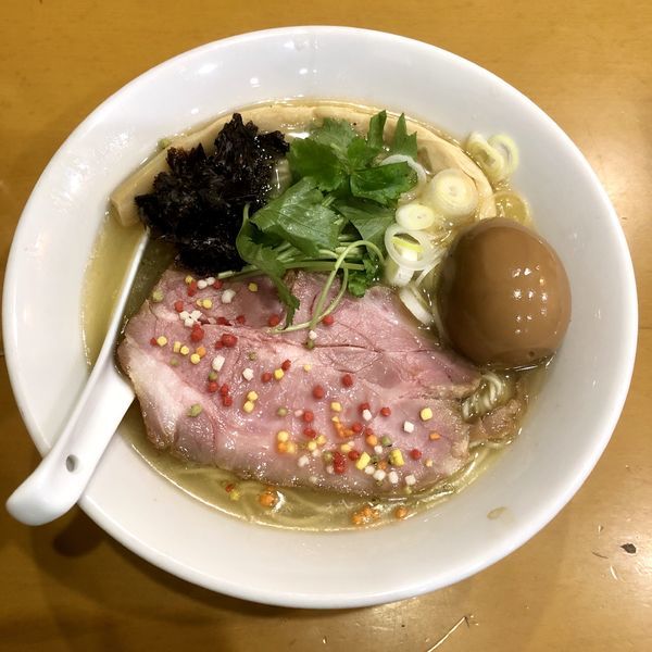 「【年始限定】名古屋コーチンと煮干しの塩そば ￥800」@麺屋 扇 SENの写真