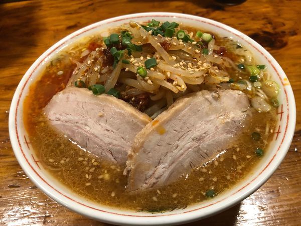 「【限定】やみつきピリ辛もやしラーメン750円」@水戸中華そば むじゃき食堂の写真