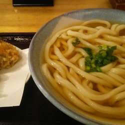 かけうどん 420円＋かしわ天2個 180円