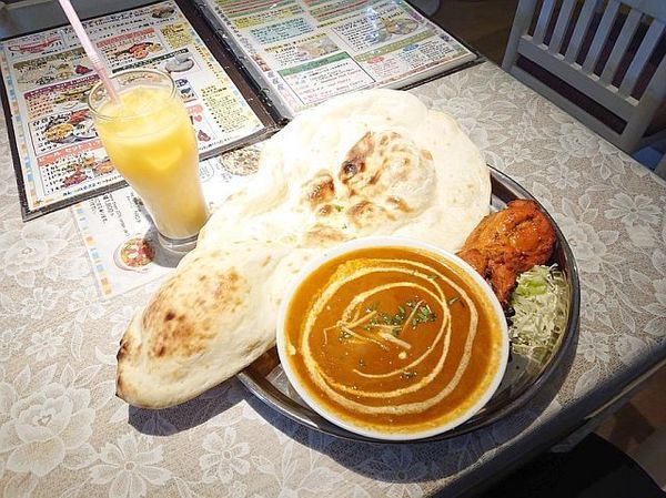 「ラムカレー：（ランチ）タンドリーチキンセット」@ナマステグル 柳ヶ瀬店の写真