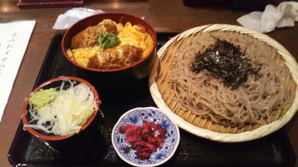 「そばセット カキフライ卵とじ丼」@青山がらり つくば店の写真
