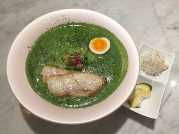 「抹茶鶏白湯らぁめん＋プチリゾットピクルスセット」@MENSHO SAN FRANCISCOの写真