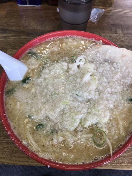「みそらーめん、ネギ多め、ギタギタ」@らーめん弁慶 門前仲町店の写真